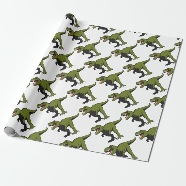 Papier Cadeau T-Rex a personnalisé des articles (Déroulé)