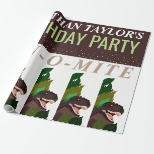 Papier Cadeau T Rex Dinosaur Party Anniversaire des enfants