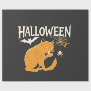 Papier Cadeau T-shirt classique d'Halloween de chat vampire