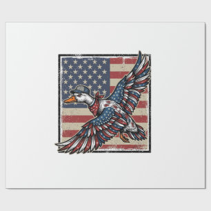 Papier Cadeau T-shirt de conception de canard volant patriotique