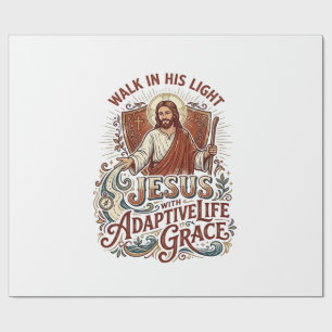 Papier Cadeau T-Shirt Encouragement pour Handicapés Jésus Inspir