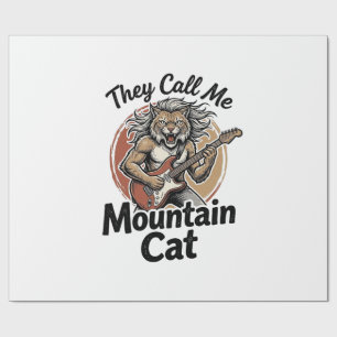 Papier Cadeau T-shirt graphique vintage de chat de montagne grav