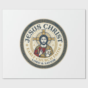 Papier Cadeau T-Shirt Jésus Pères du Désert Chrétien Ancien Ins