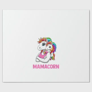 Papier Cadeau T-shirt unicornes mère-fille Mamacorn