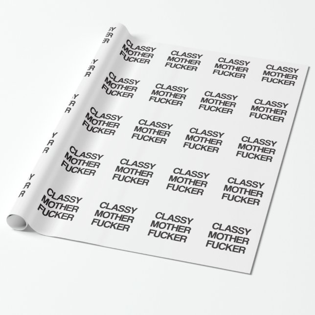 Papier Cadeau T-shirts offensif grossier drôle de Fu de mère (Déroulé)