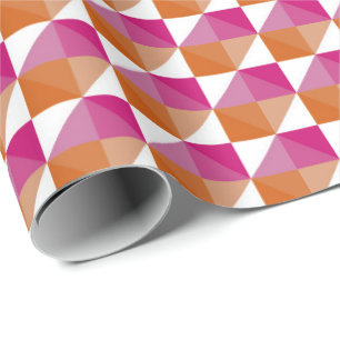 Papier Cadeau Tableau de bord orange et rose