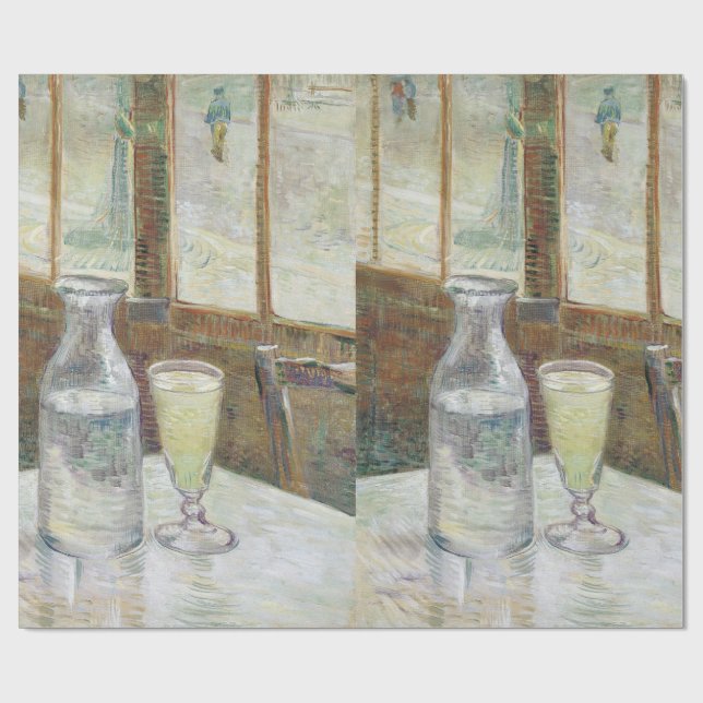 Papier Cadeau Tableau de café avec l'absinthe par Vincent van (Plat)