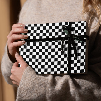 Papier Cadeau Tableau de contrôle blanc et noir