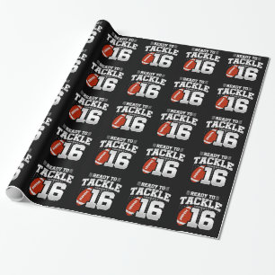 Papier Cadeau Tackle 16e anniversaire 16 ans Couples