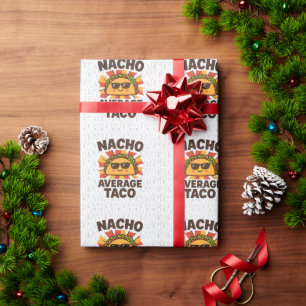 Papier Cadeau Taco Pas Moyen Pun Alimentaire Amusant Style BD