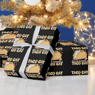Papier Cadeau Tacocat Épelé à l'Envers Taco Cat Mexicain