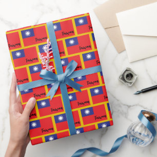 Papier Cadeau Taïwan papier d'emballage, Drapeau taïwanais patri