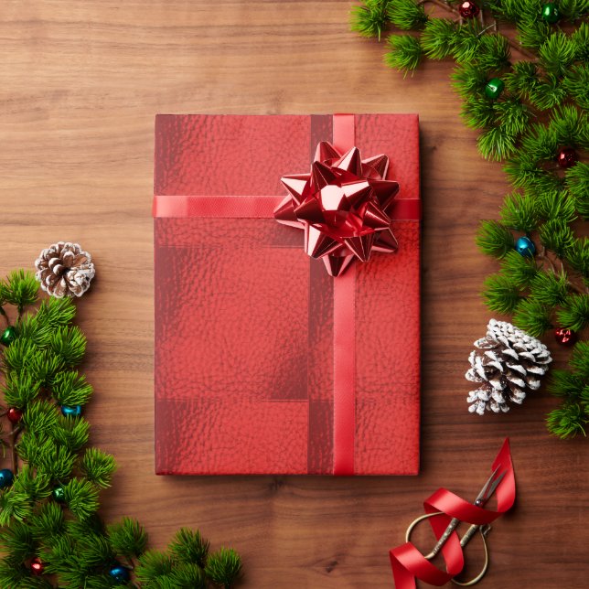 Papier Cadeau Tangarine chaude en cuir Faux (Cadeau de vacances)