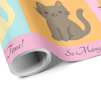 Papier Cadeau Tant de chats si peu de temps !