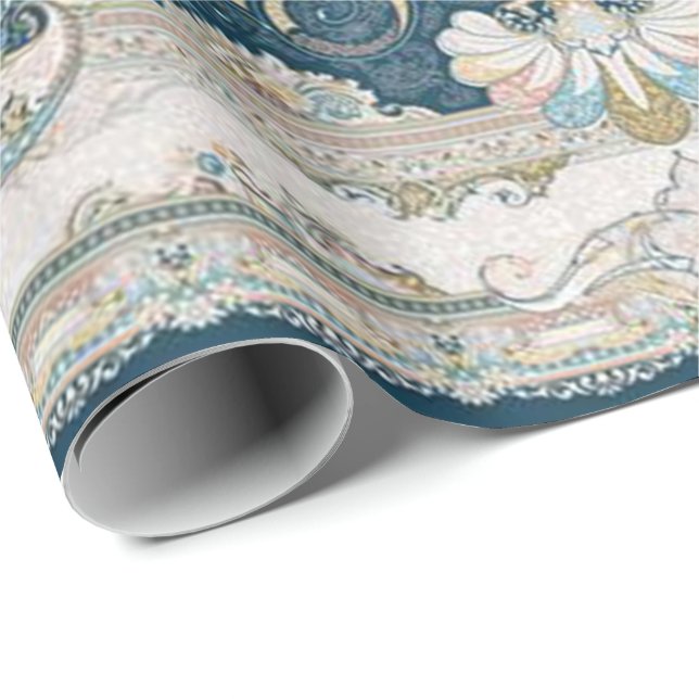 Papier Cadeau Tapis persan turc antique (Coin rond)