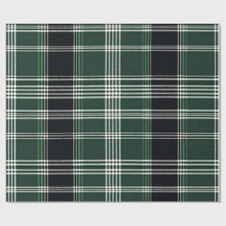 Papier Cadeau Tartan à carreaux classique vert motif simple de v