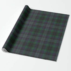 Papier Cadeau Tartan bleu foncé