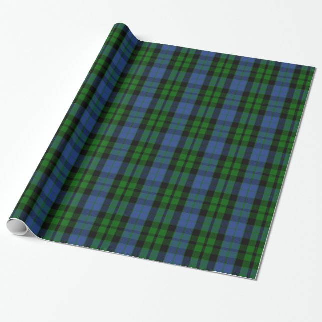 Papier Cadeau Tartan de MacKay de clan (Déroulé)