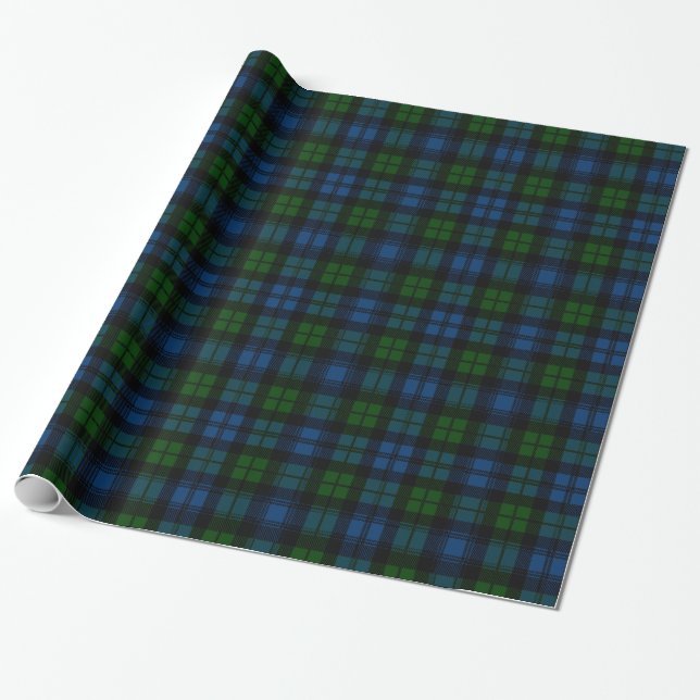 Papier Cadeau Tartan de militaires de Campbell de clan (Déroulé)