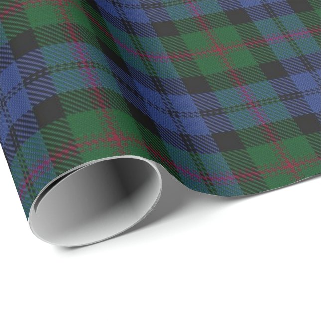 Papier Cadeau Tartan d'écossais de Baird de clan (Coin rond)