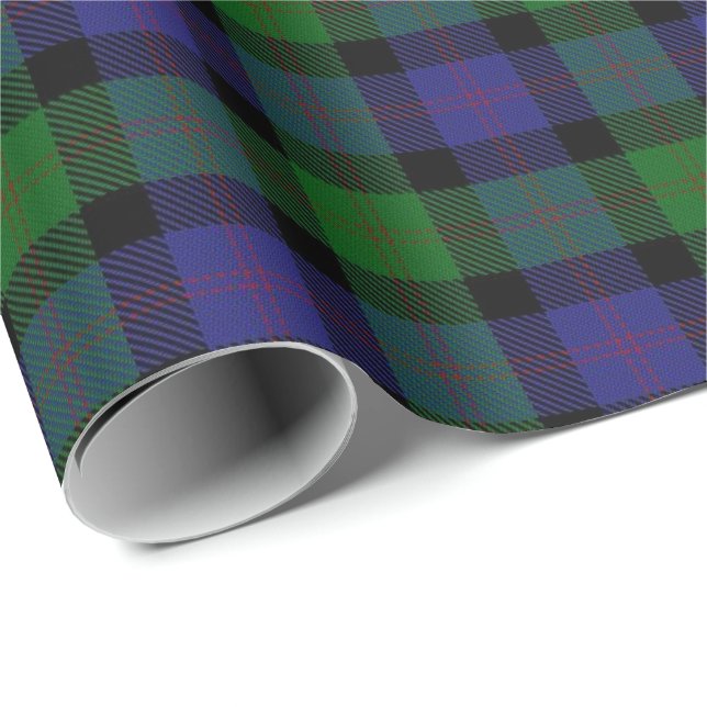 Papier Cadeau Tartan d'écossais de Blair de clan (Coin rond)