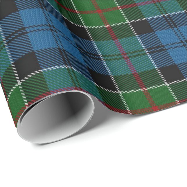 Papier Cadeau Tartan d'écossais de Colquhoun de clan (Coin rond)