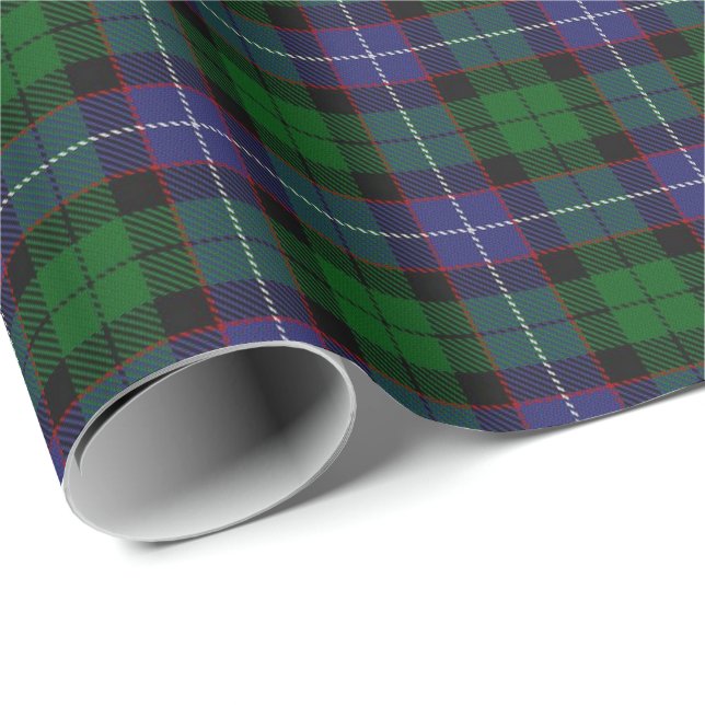 Papier Cadeau Tartan d'écossais de Galbraith de clan (Coin rond)
