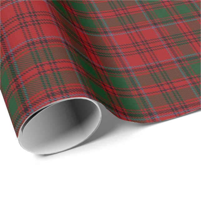 Papier Cadeau Tartan d'écossais de Grant de clan (Coin rond)
