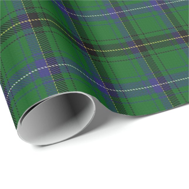 Papier Cadeau Tartan d'écossais de Henderson de clan (Coin rond)