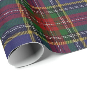 Papier Cadeau Tartan d'écossais de Macbeth de clan