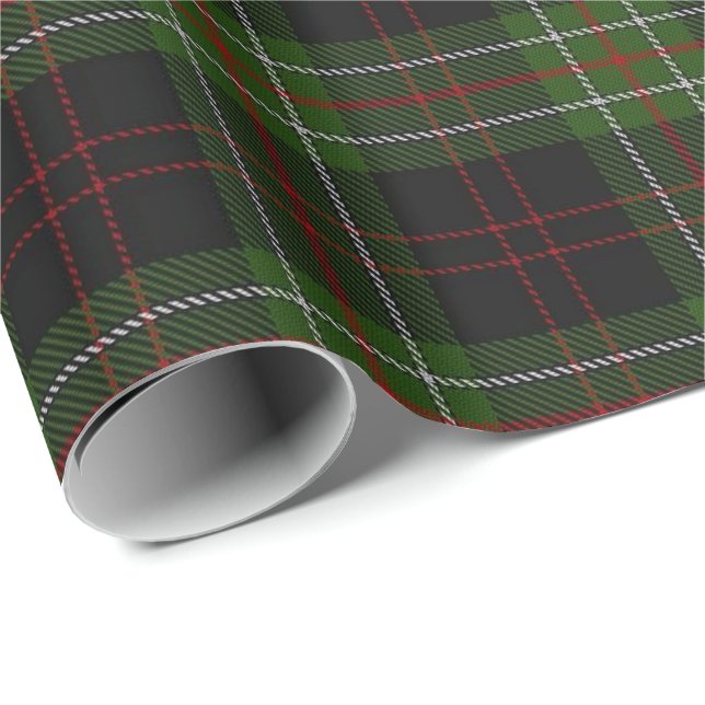 Papier Cadeau Tartan d'écossais de MacDiarmid de clan (Coin rond)