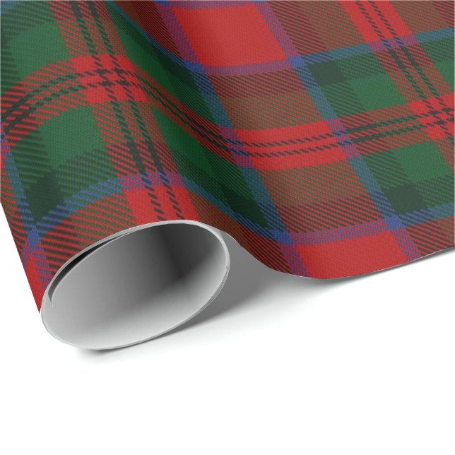 Papier Cadeau Tartan d'écossais de MacDuff de clan (Coin rond)