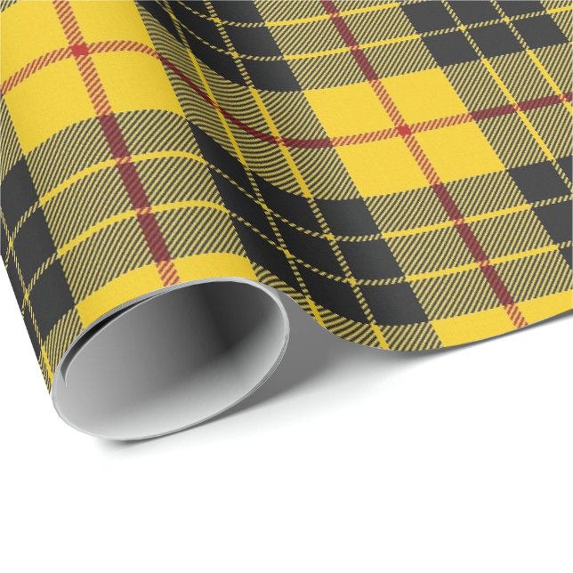 Papier Cadeau Tartan d'écossais de MacLeod de clan (Coin rond)