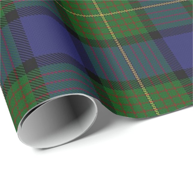 Papier Cadeau Tartan d'écossais de Muir de clan (Coin rond)