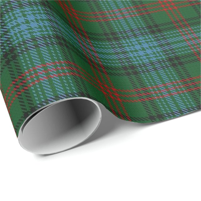 Papier Cadeau Tartan d'écossais de Ross de clan (Coin rond)