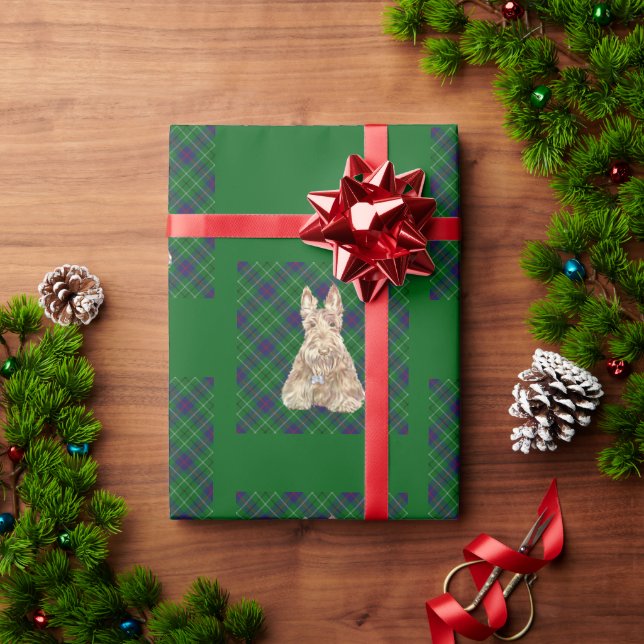 Papier Cadeau Tartan écossais (Cadeau de vacances)