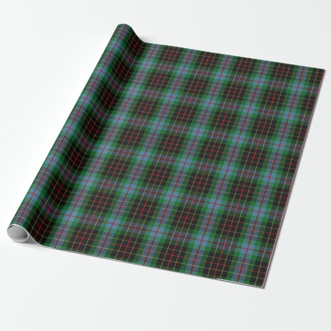 Papier Cadeau Tartan écossais de chasse de Brodie de clan (Déroulé)