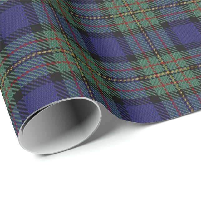 Papier Cadeau Tartan écossais de MacLaren de clan (Coin rond)