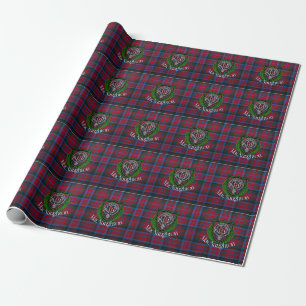Papier Cadeau Tartan et blason du clan écossais MacNaughton