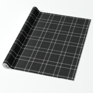 Papier Cadeau Tartan noir blanc