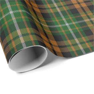 Papier Cadeau Tartan orange d'écossais de chasse de Ramsay de
