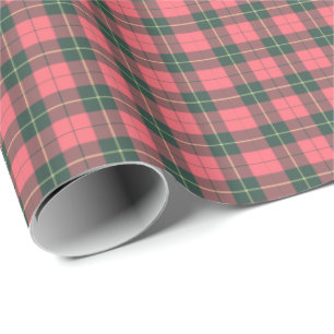 Papier Cadeau Tartan patiné de clan de Wallace