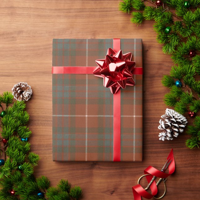 Papier Cadeau Tartan Patiné écossais (Cadeau de vacances)