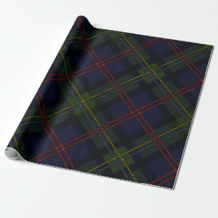 Papier Cadeau Tartan Plaid Clan Malcolm Motif écossais