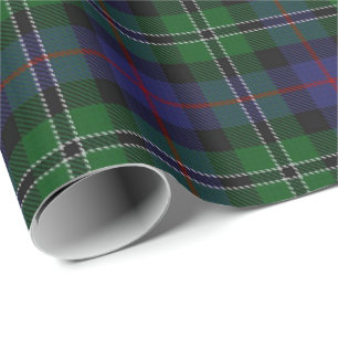 Papier Cadeau Tartan rose d'écossais de chasse de clan
