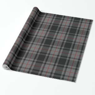 Papier Cadeau Tartan rouge gris