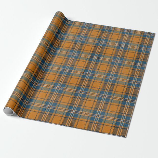 Papier Cadeau Tartan tressé hivernal (Déroulé)