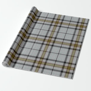 Papier Cadeau Tartan vert gris