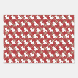 Papier cadeau Tartan Westie