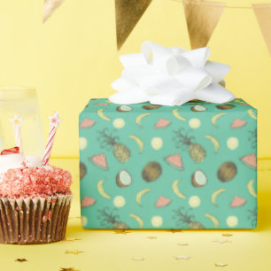 Papier Cadeau Tartes aux fruits tropicaux